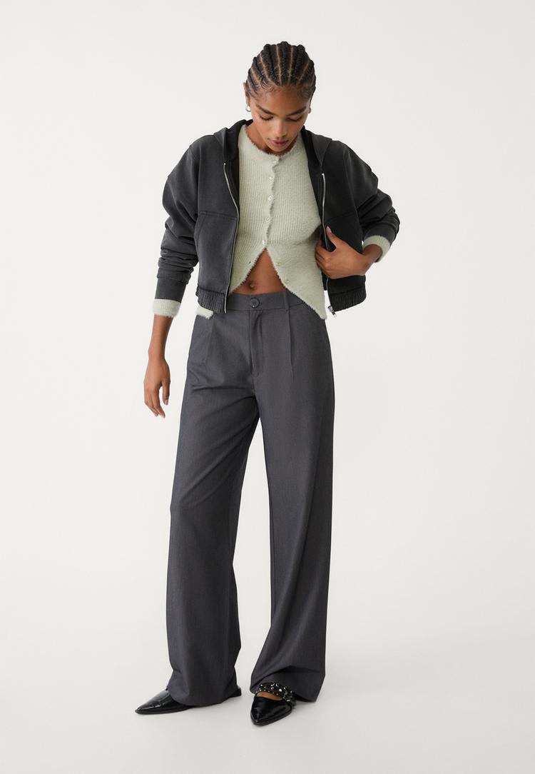 veste avec boutons en fausse fourrure
