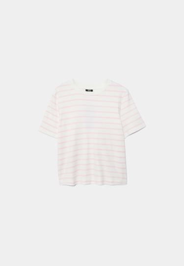 Çizgili, heavy weight, regular fit basic tişört - Görsel 12