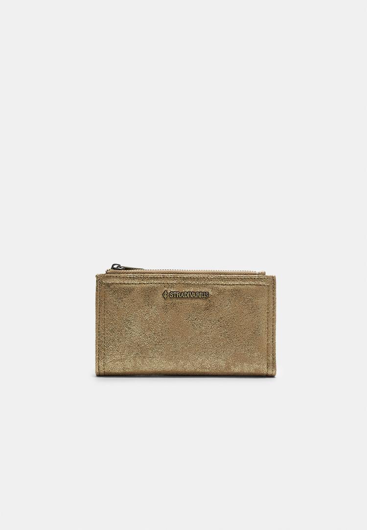 Stradivarius Třpytivá Peněženka Se Zipem Yellow Os