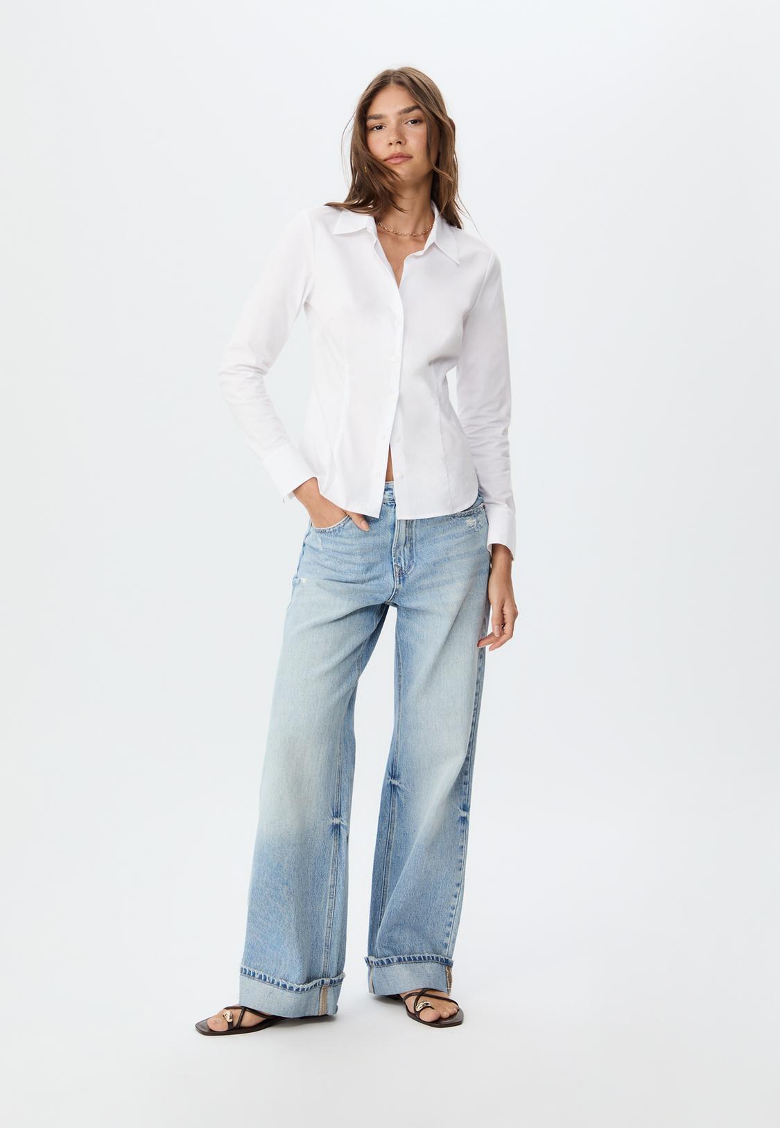 Shirt Camicia Jeans Stradivarius Comprar Camisa Denim Stradivarius