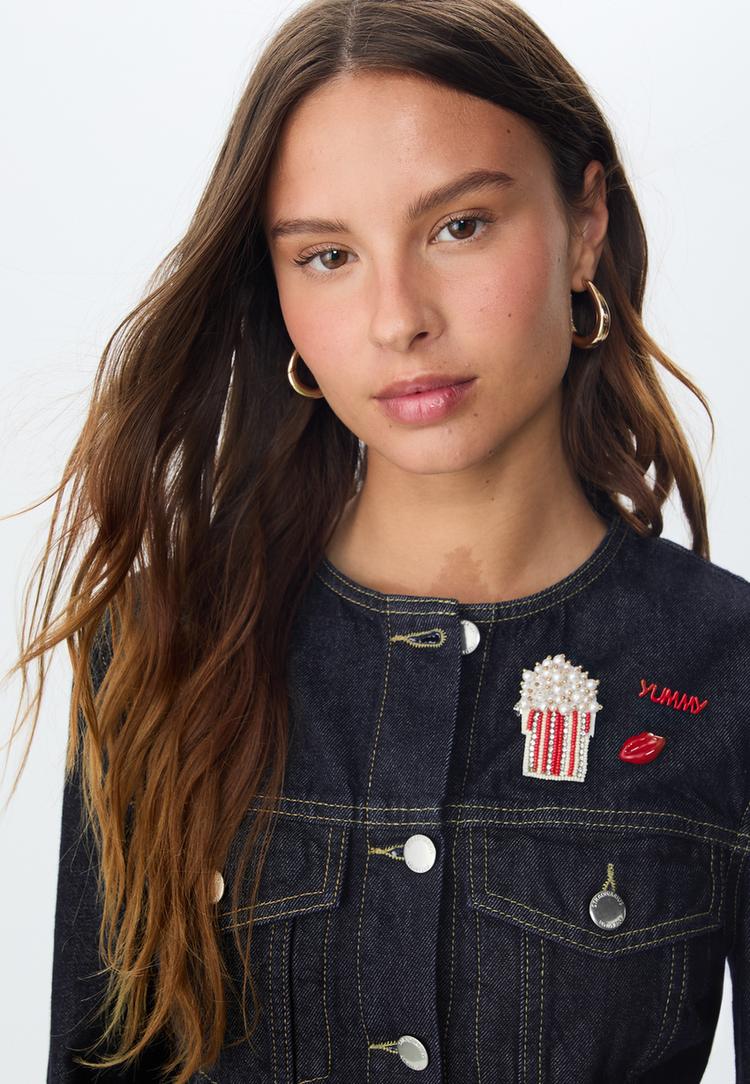 fitted denim jacket