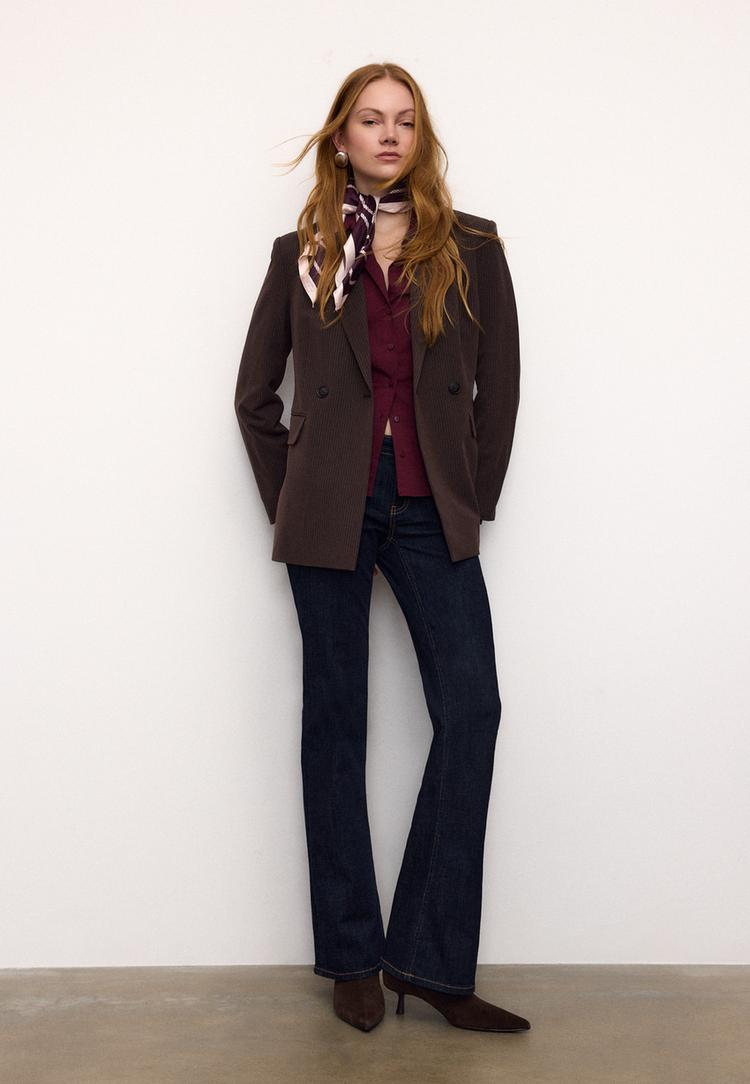 americana entallada rayas