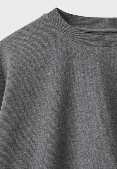 Mixed-fabric jumper — Dark grey 9