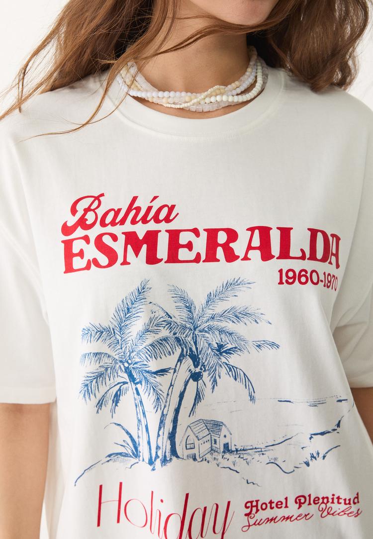 camiseta estampada bahia esmeralda