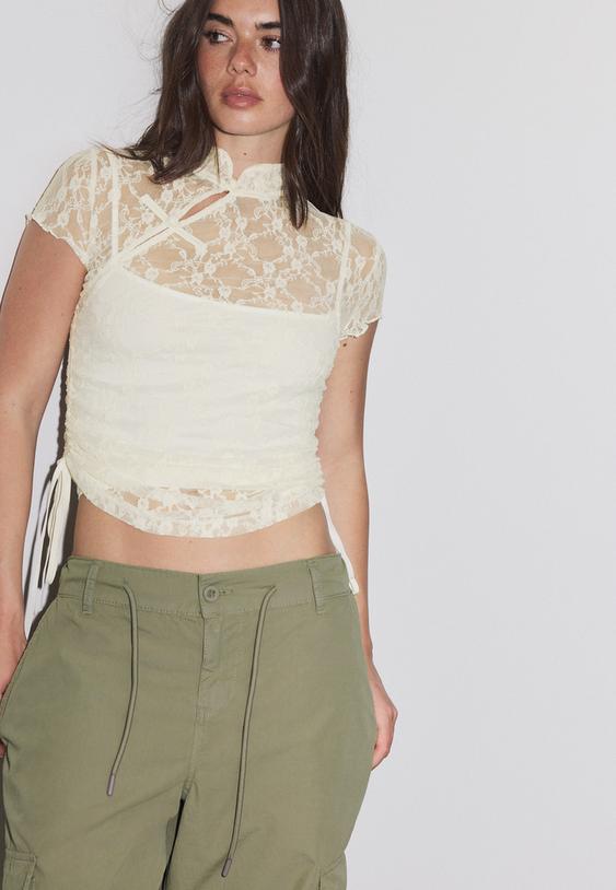 pantalon popelin cargo