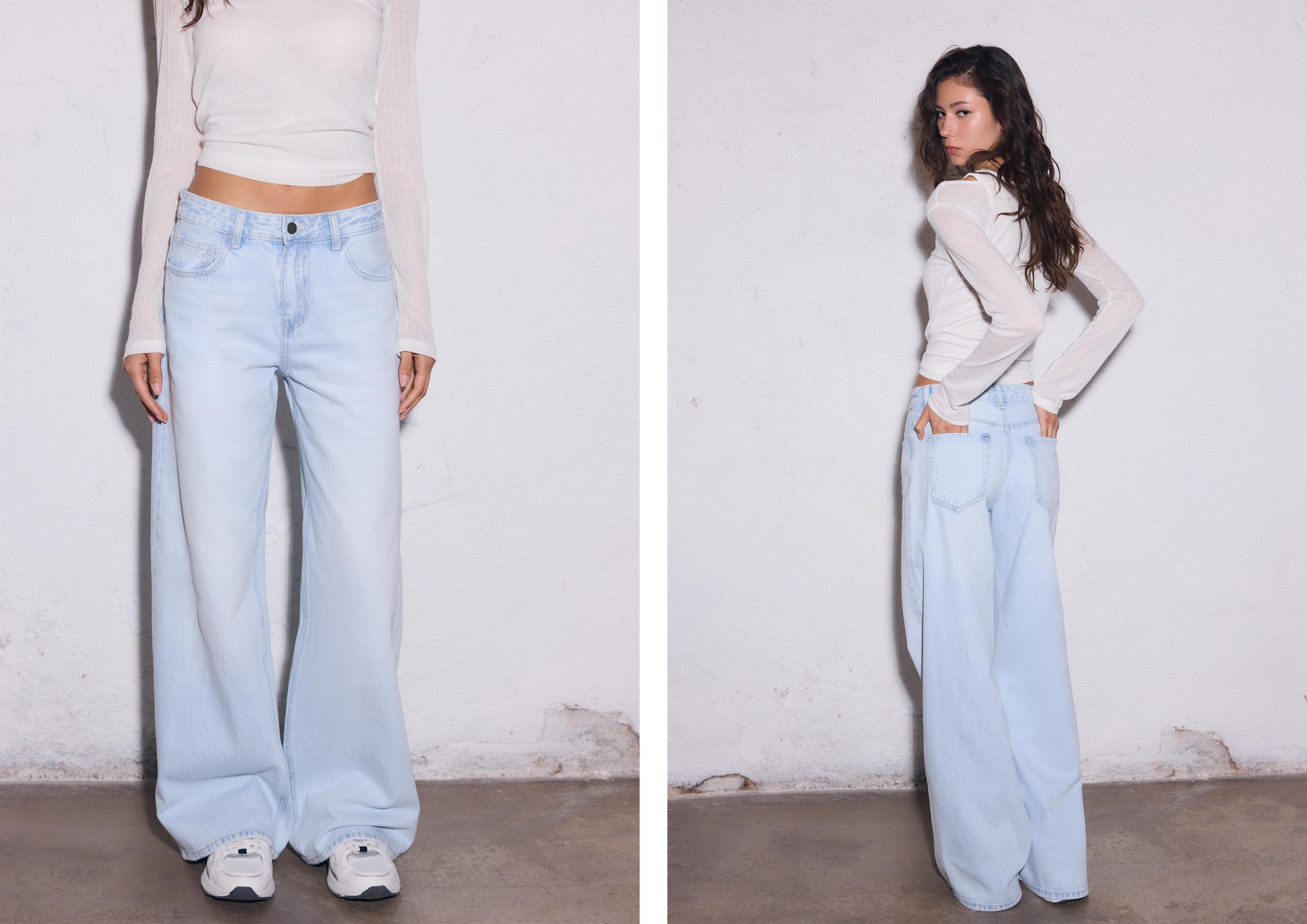 Wide-leg jeans — LIGHT BLEACH
