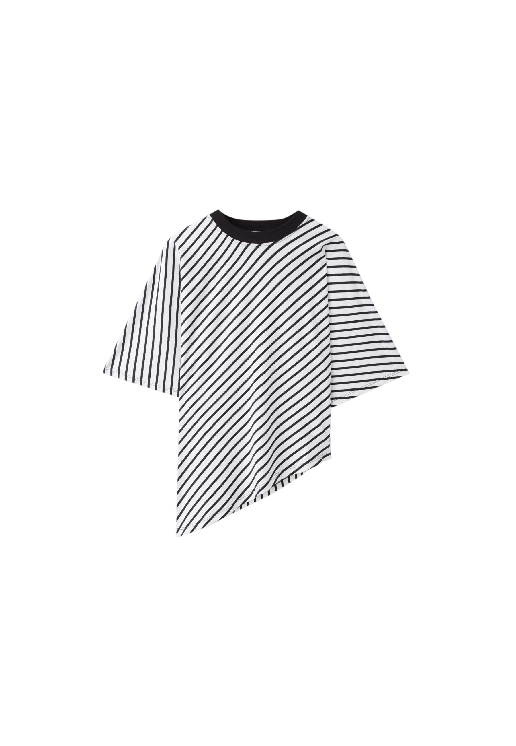 Striped short sleeve T-shirt — Ecru