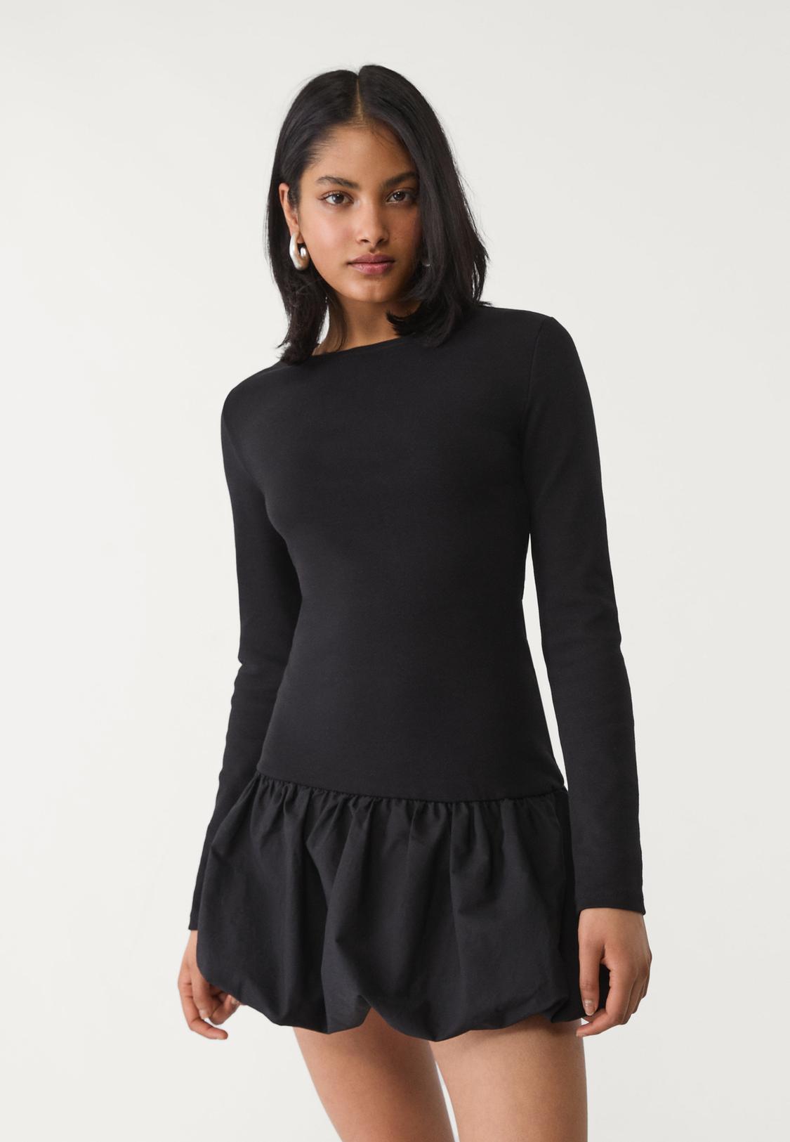 Vestidos Negros Vestidos Cortos Con Mayones VESTIDO TIRANTES MUJER