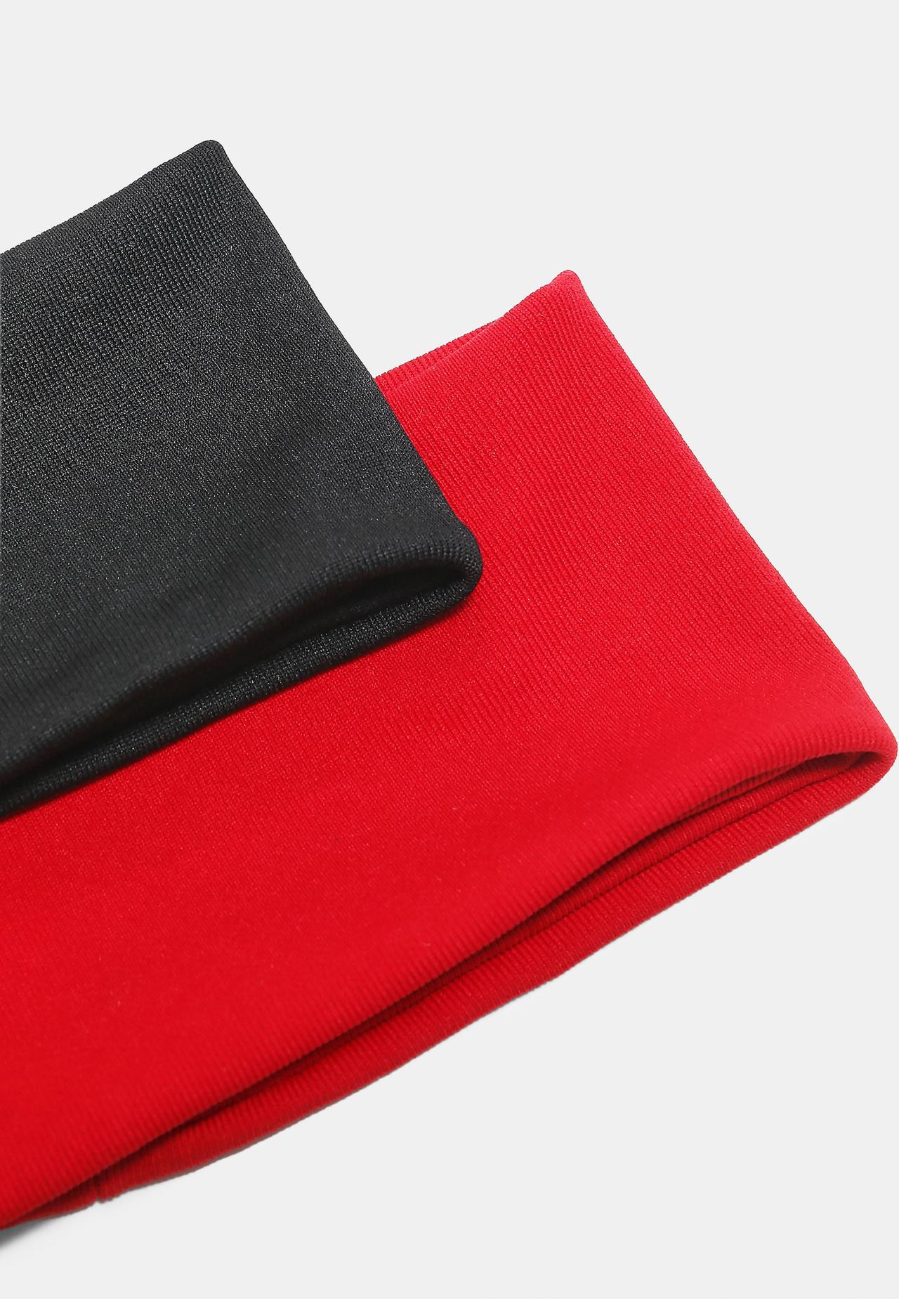 Set of 2 fur headbands — Red