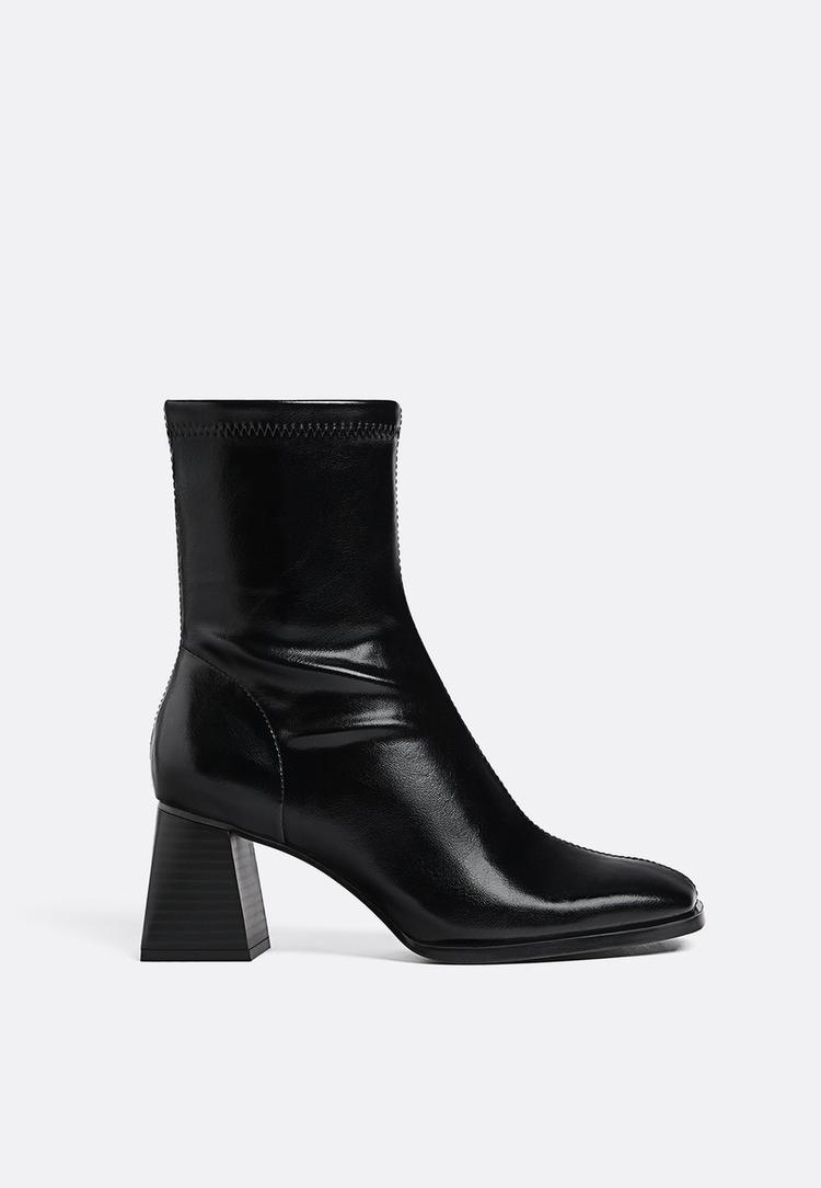 botines tacon medio stretch