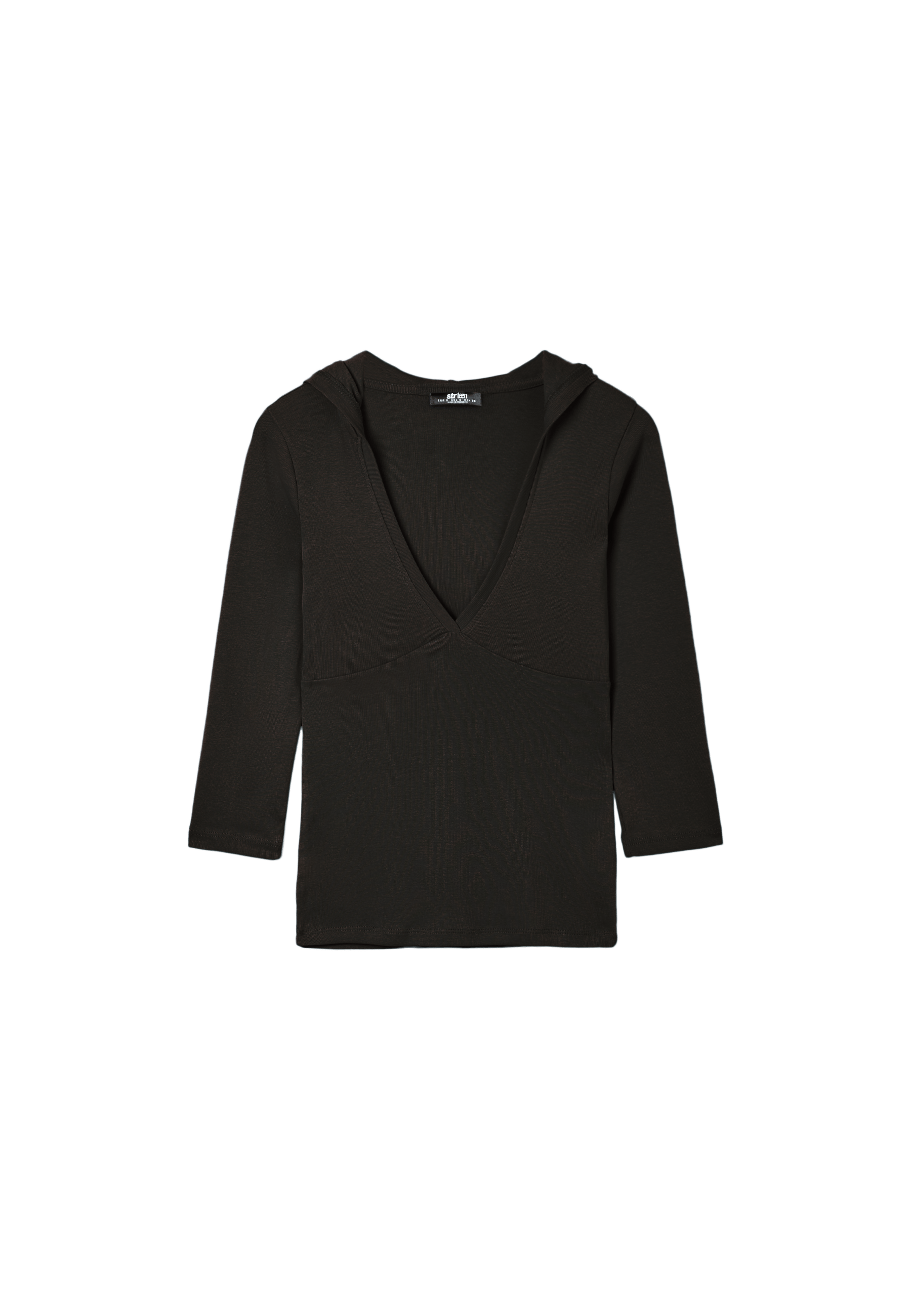 Hooded T-shirt — Brown