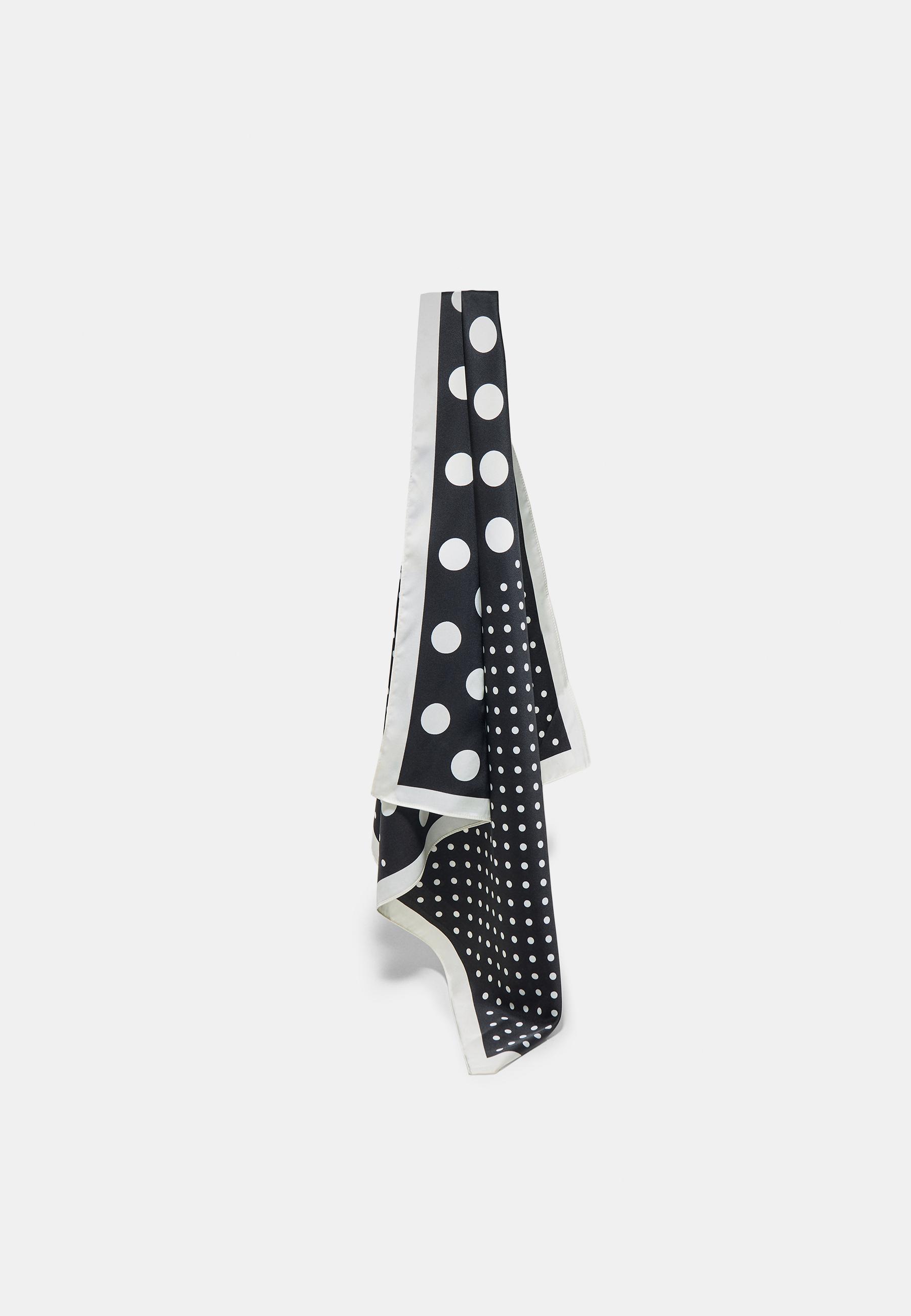 Polka dot scarf — Black