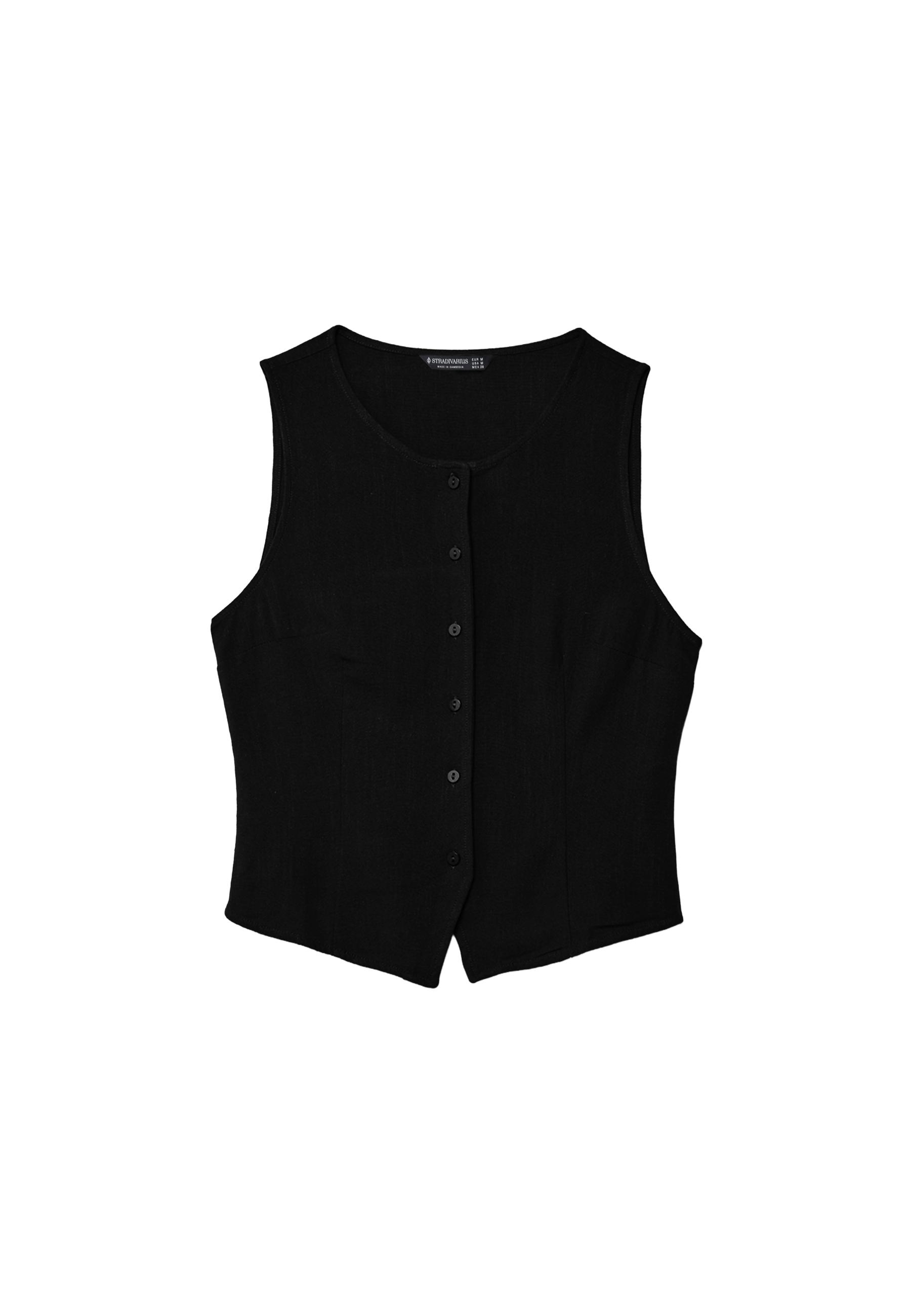 Buttoned waistcoat — Black