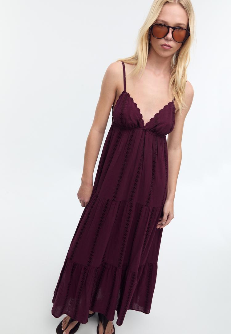 vestido largo fluido espalda descubierta