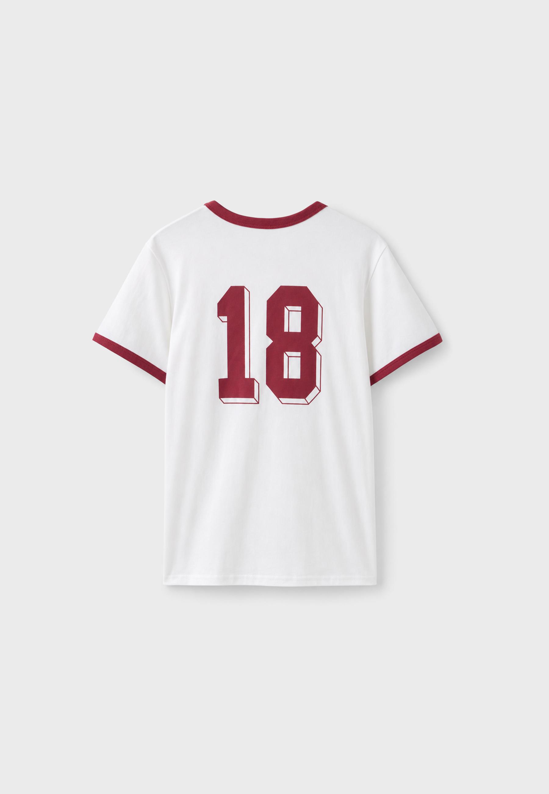 Printed T-shirt — Red