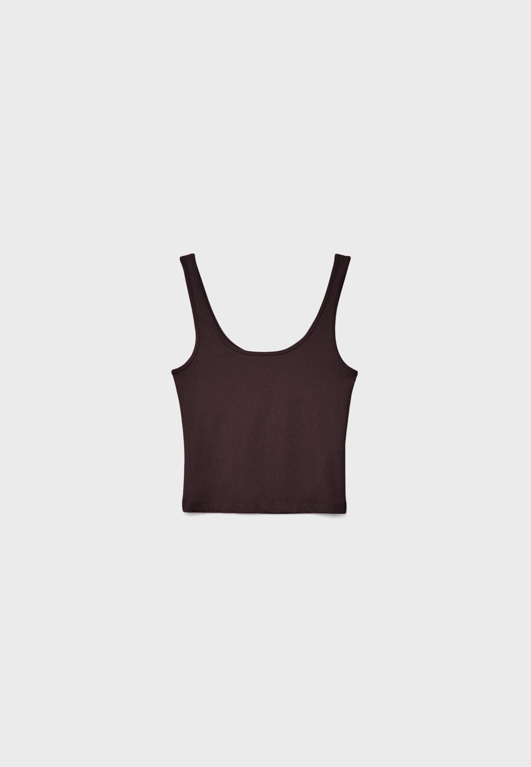 Polyamide T-shirt — Brown