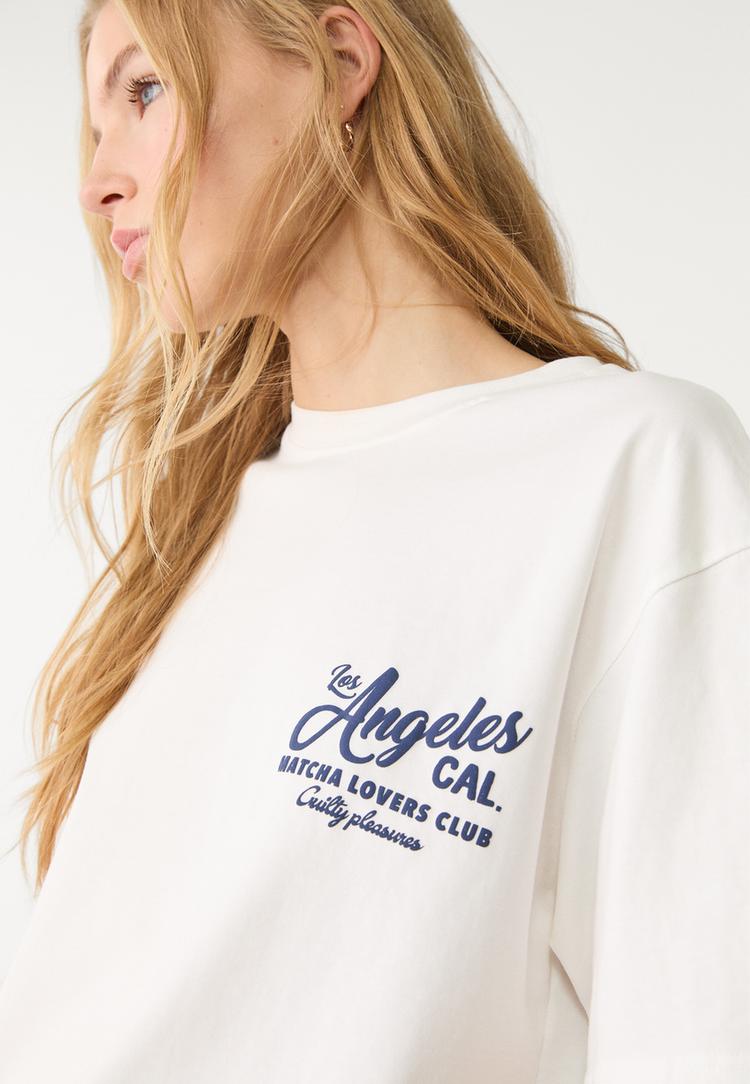 camiseta oversize heavy cotton estampado