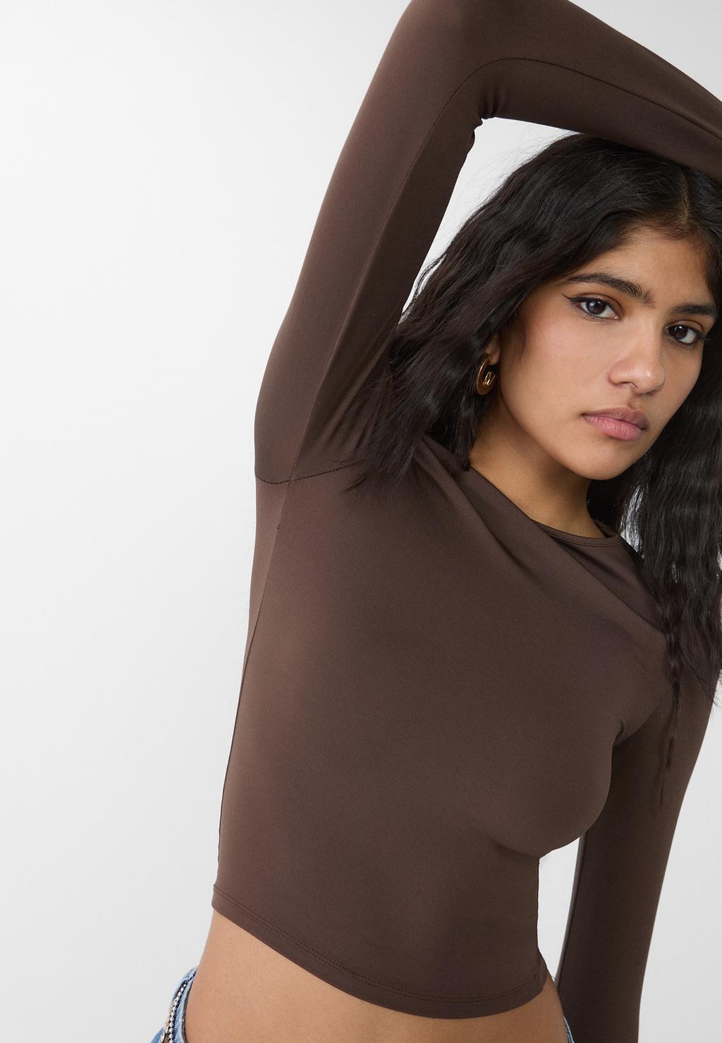 Polyamide T-shirt met lange mouw