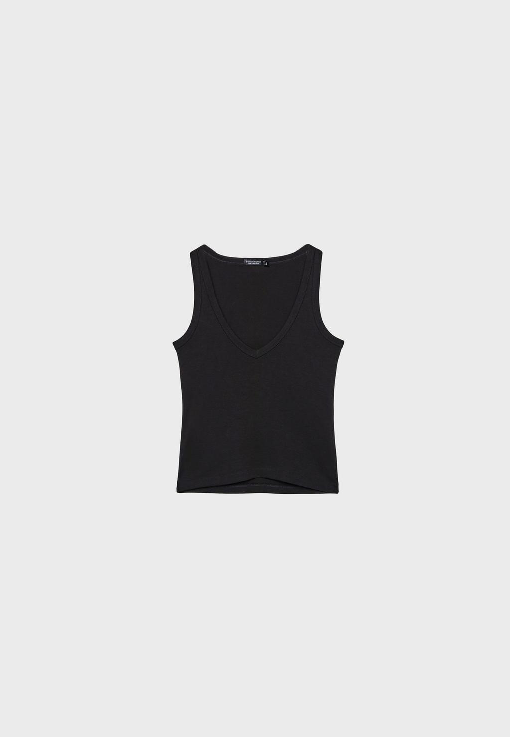 Racerback V-neck T-shirt