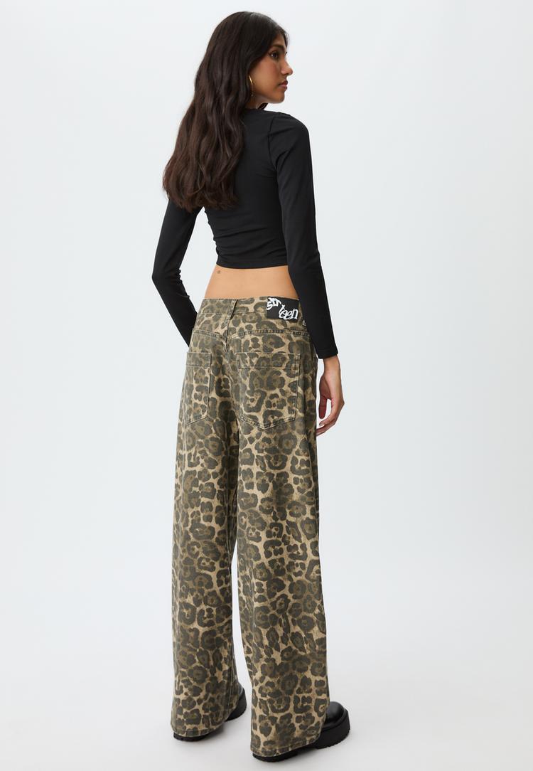pantalon baggy leopardo