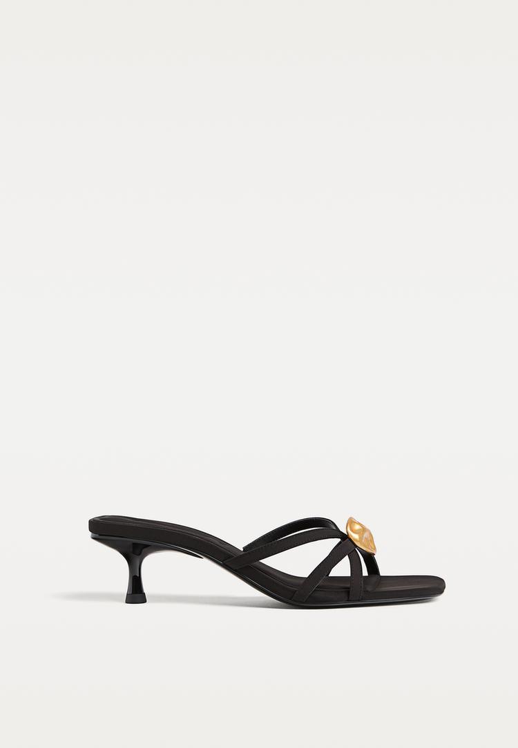 sandalias tacon joya