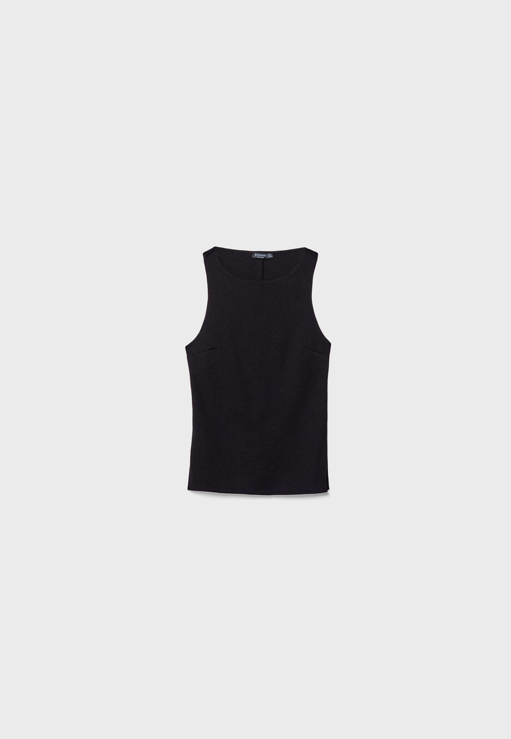 Top interlock cuello barco