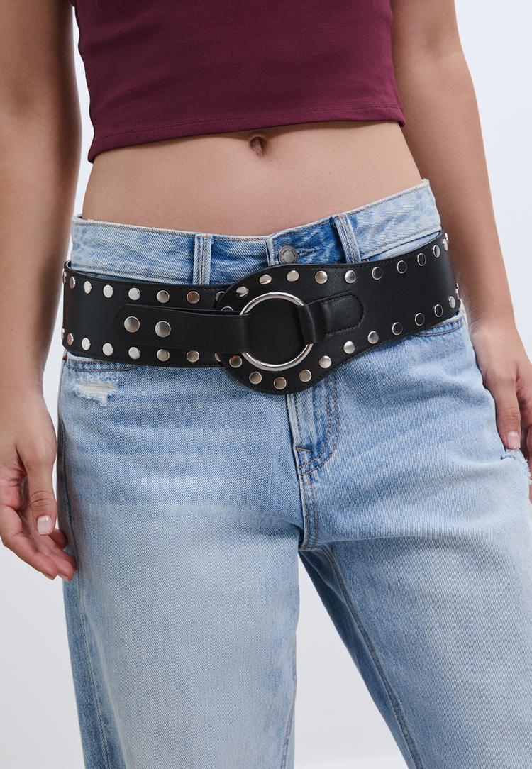 cinturon ancho tachas