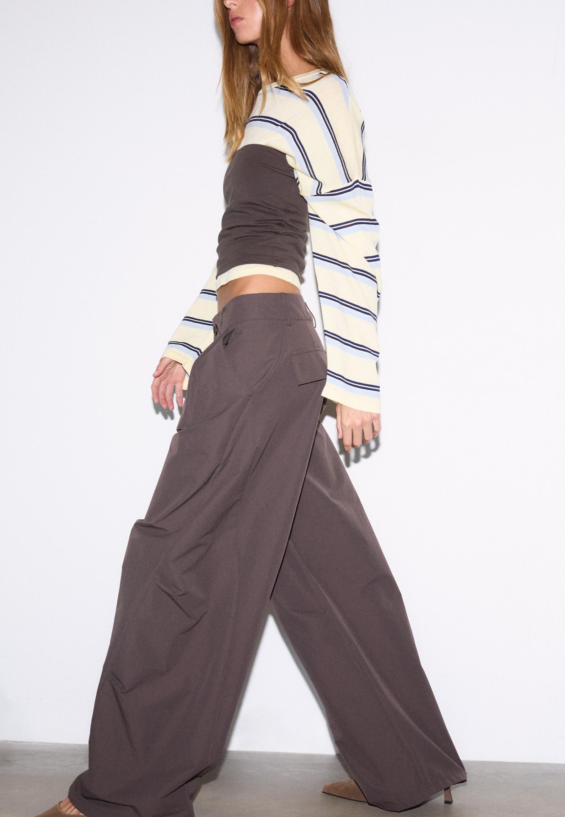 Barrel smart trousers — Brown