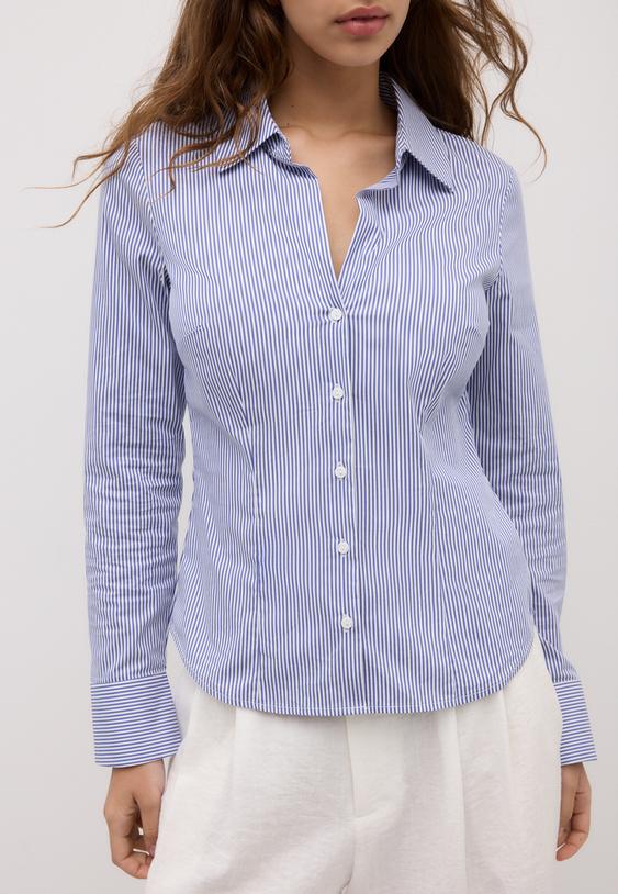 camisa basica fitted as riscas