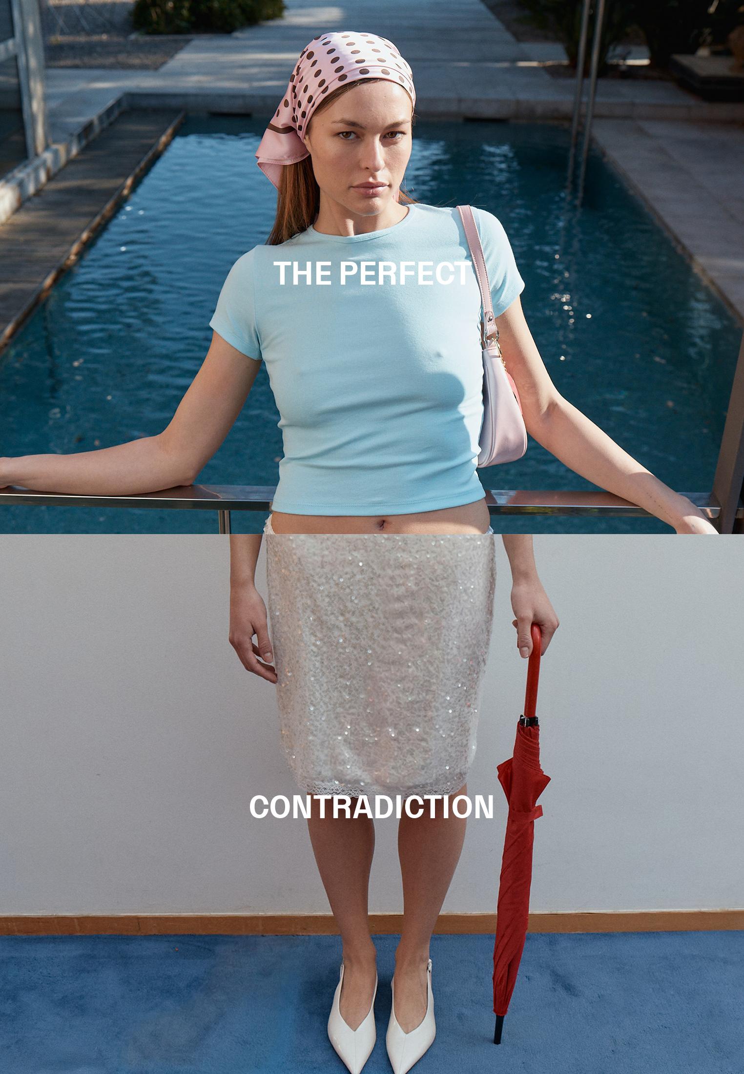 Sequin midi skirt — Ecru