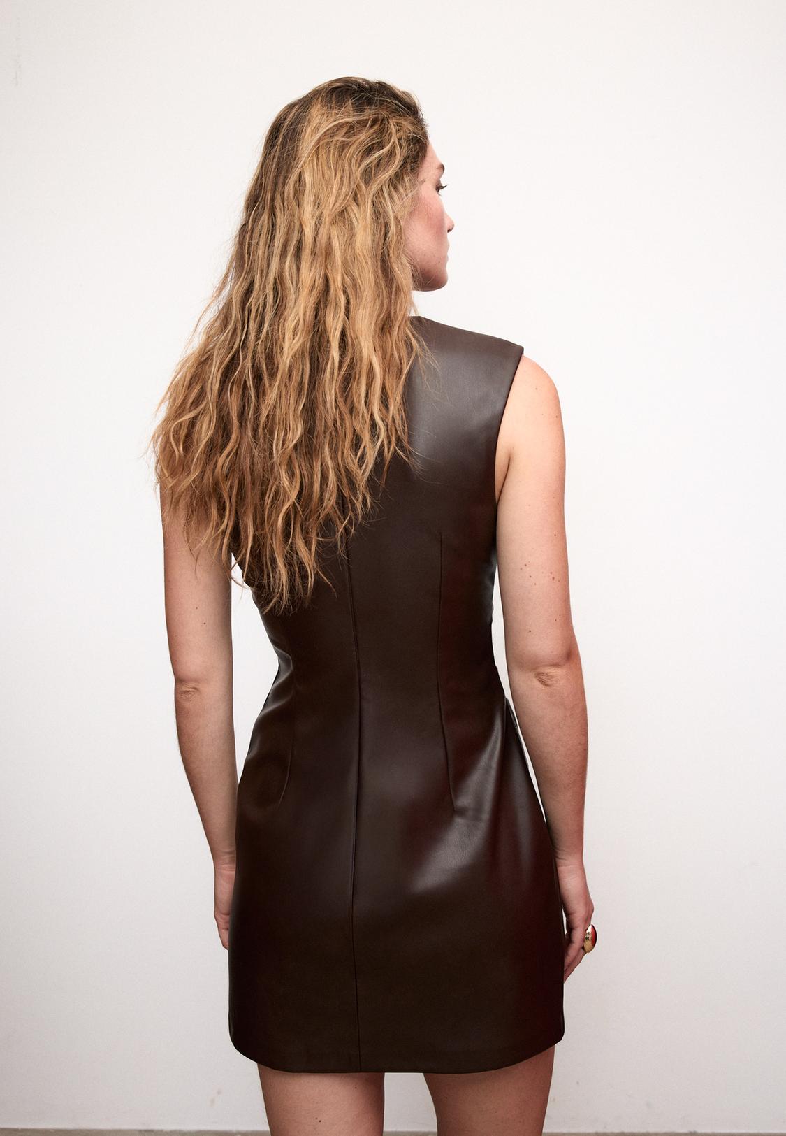 chinese dress ladies It's Your Night Cut-Out Leather Midi Dress – VICI