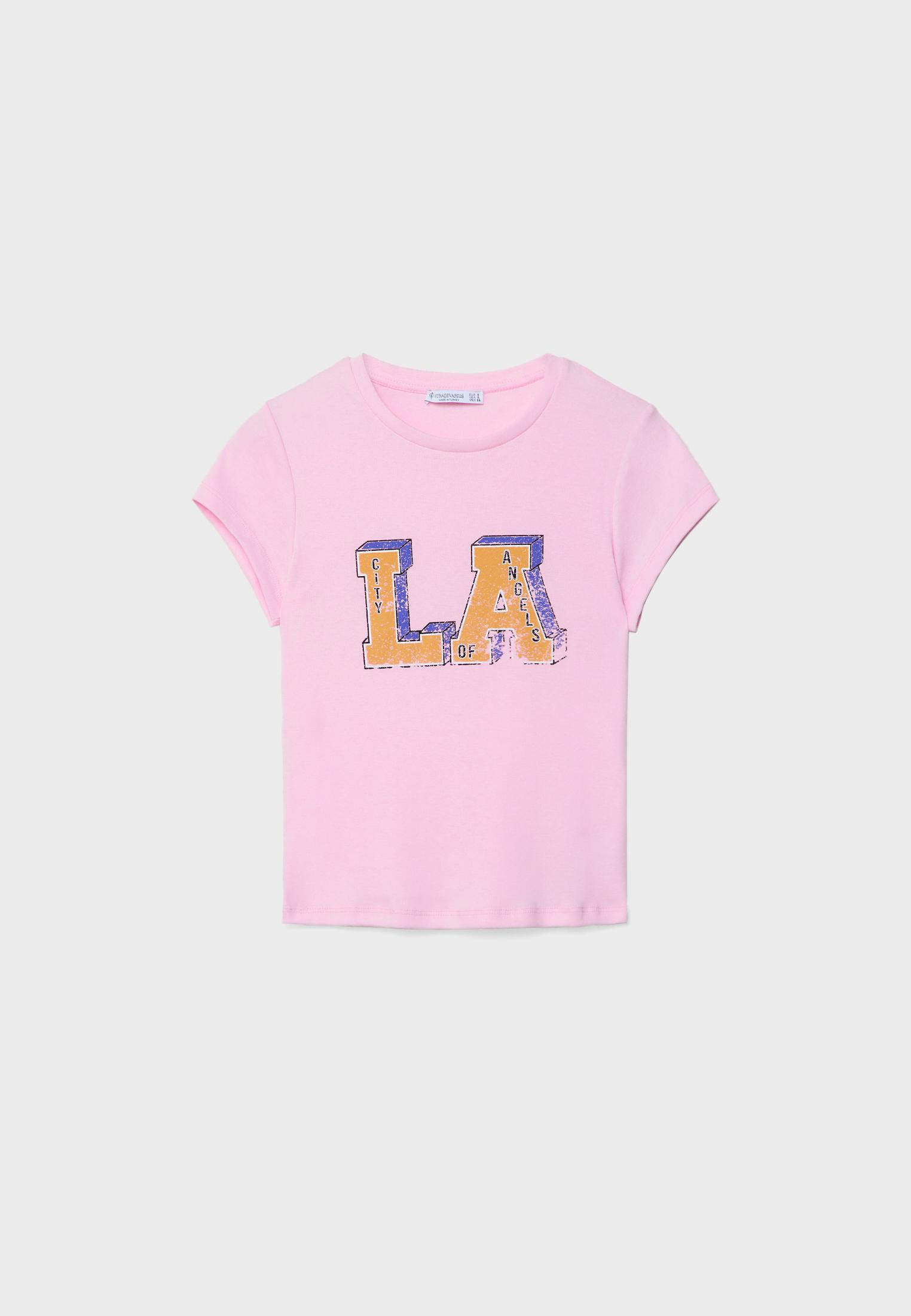 LA baskılı t-shirt - Görsel 6