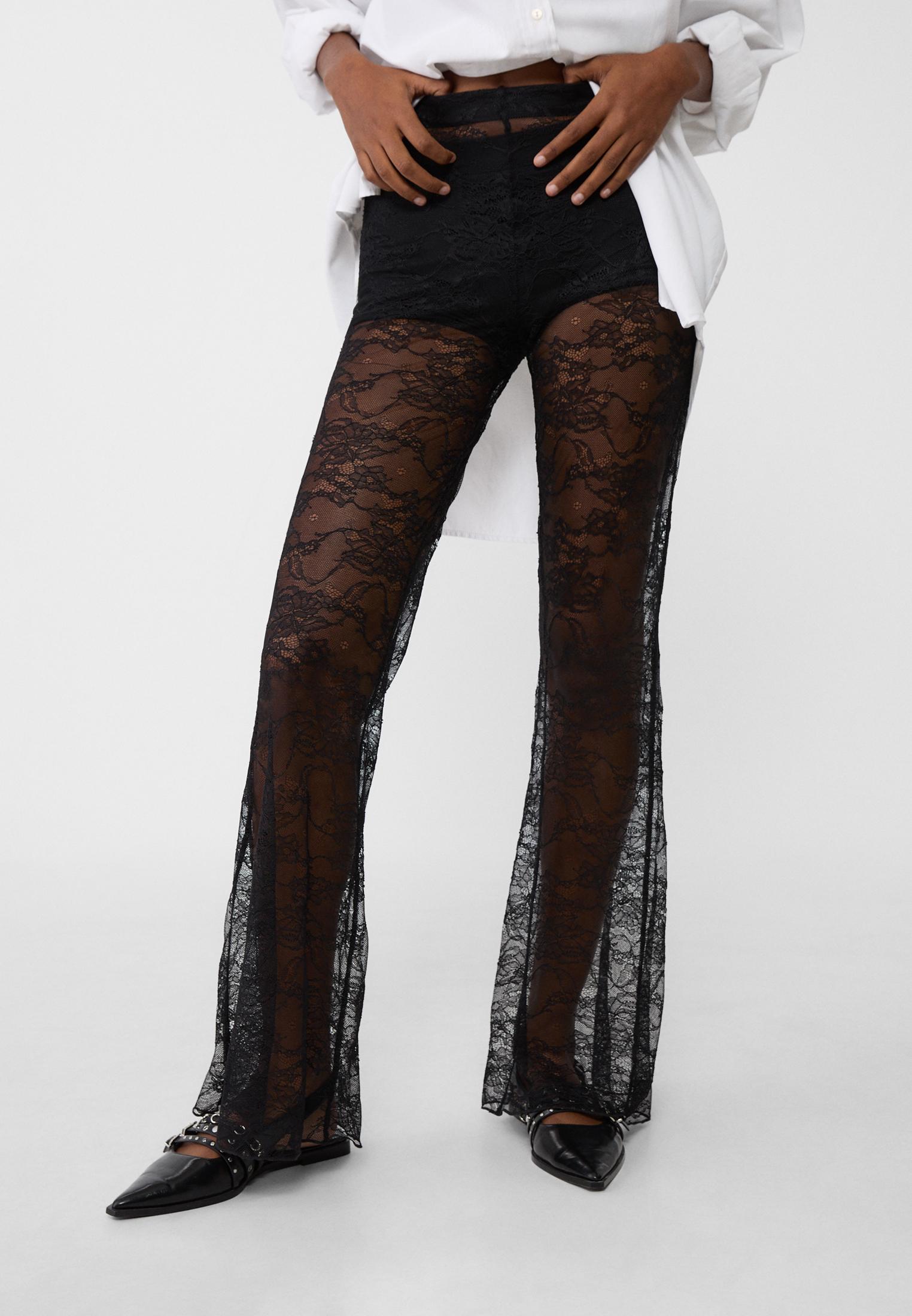 Flare lace trousers