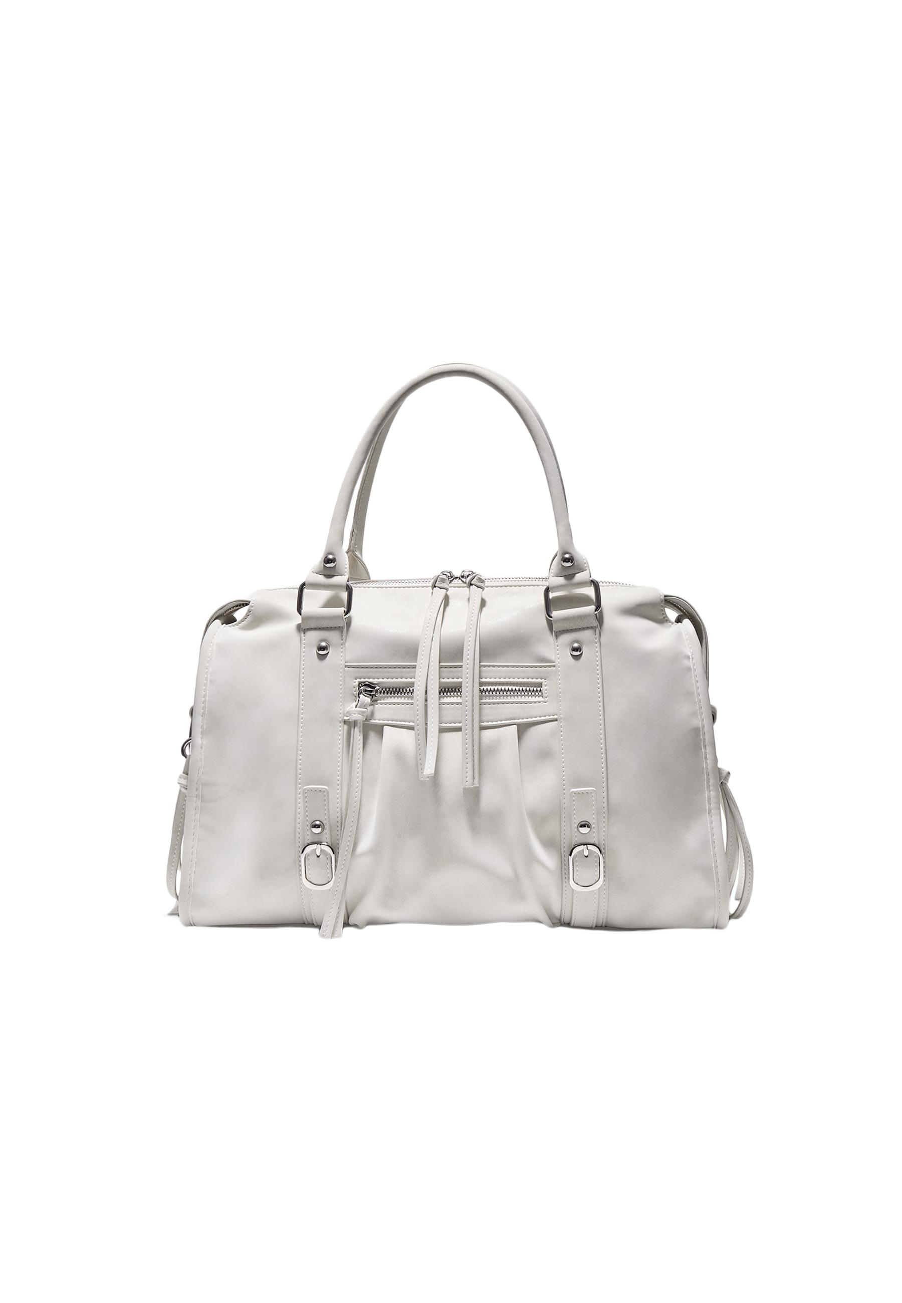 Maxi crossbody bowling bag — Ecru