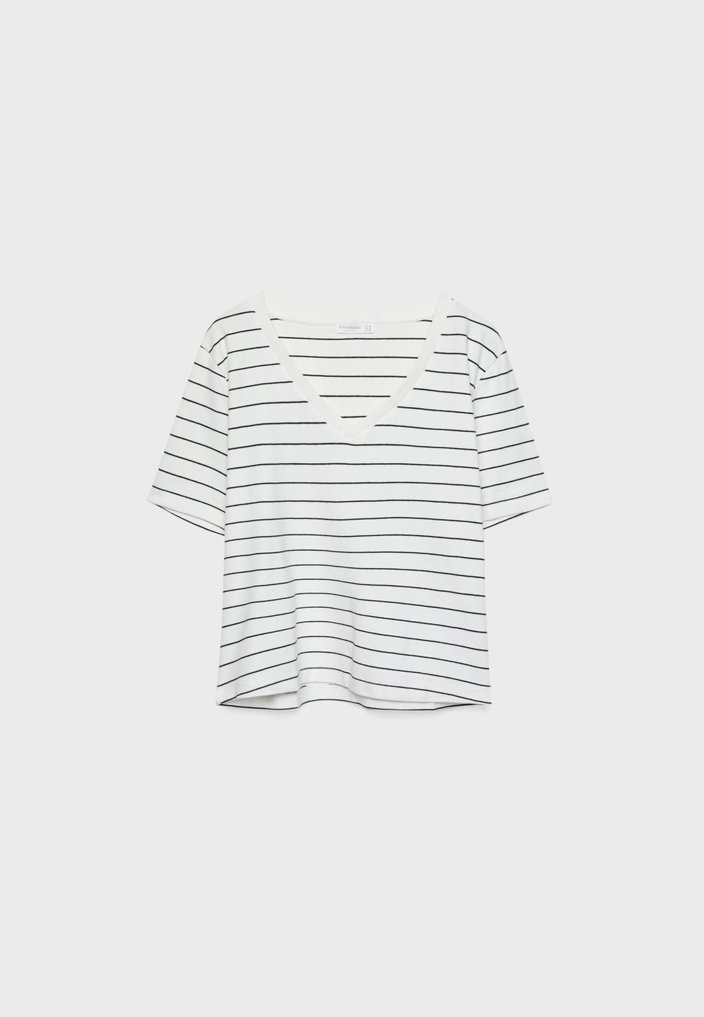 Basic heavy weight striped regular fit T-shirt