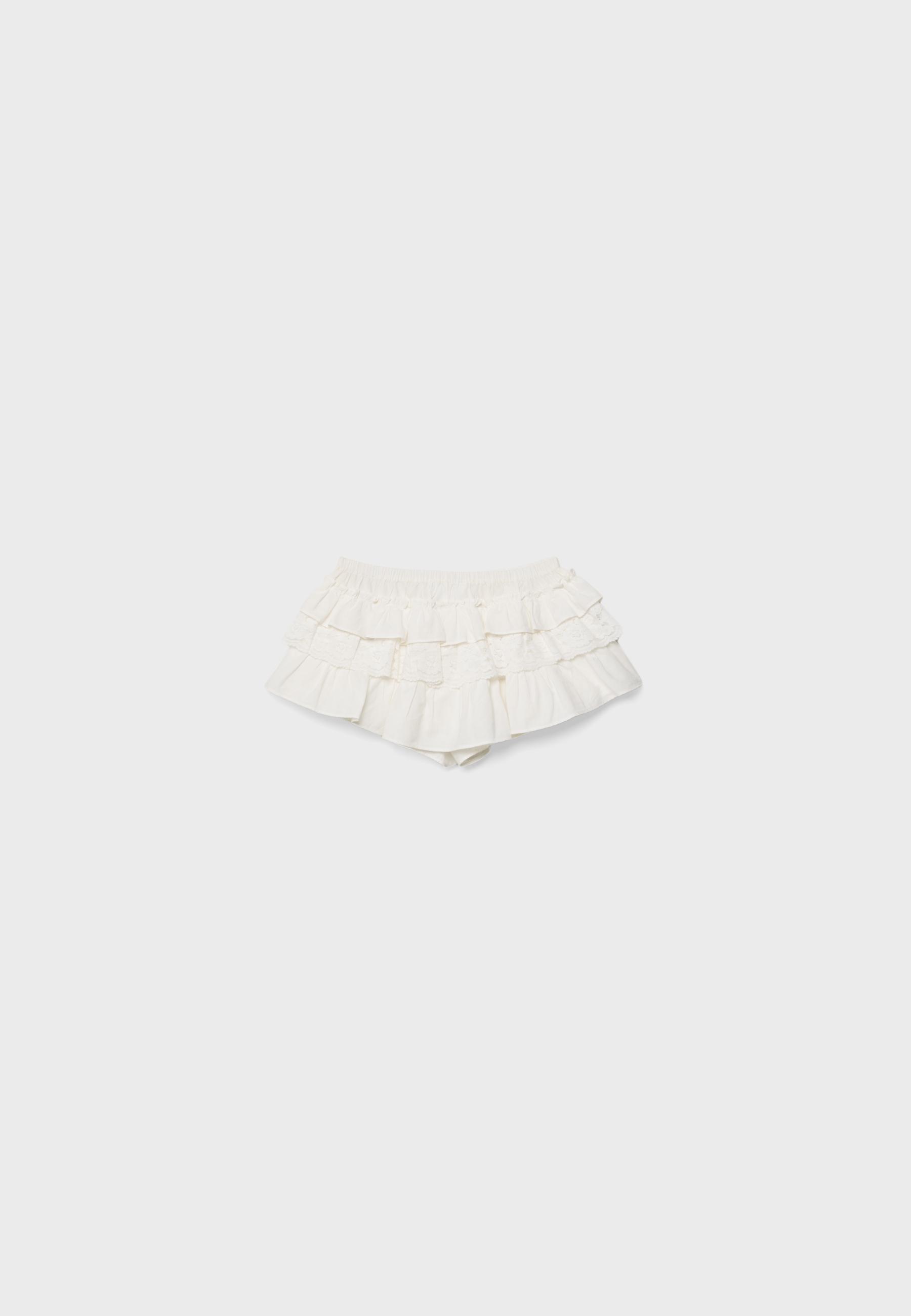 Ruffled mini shorts