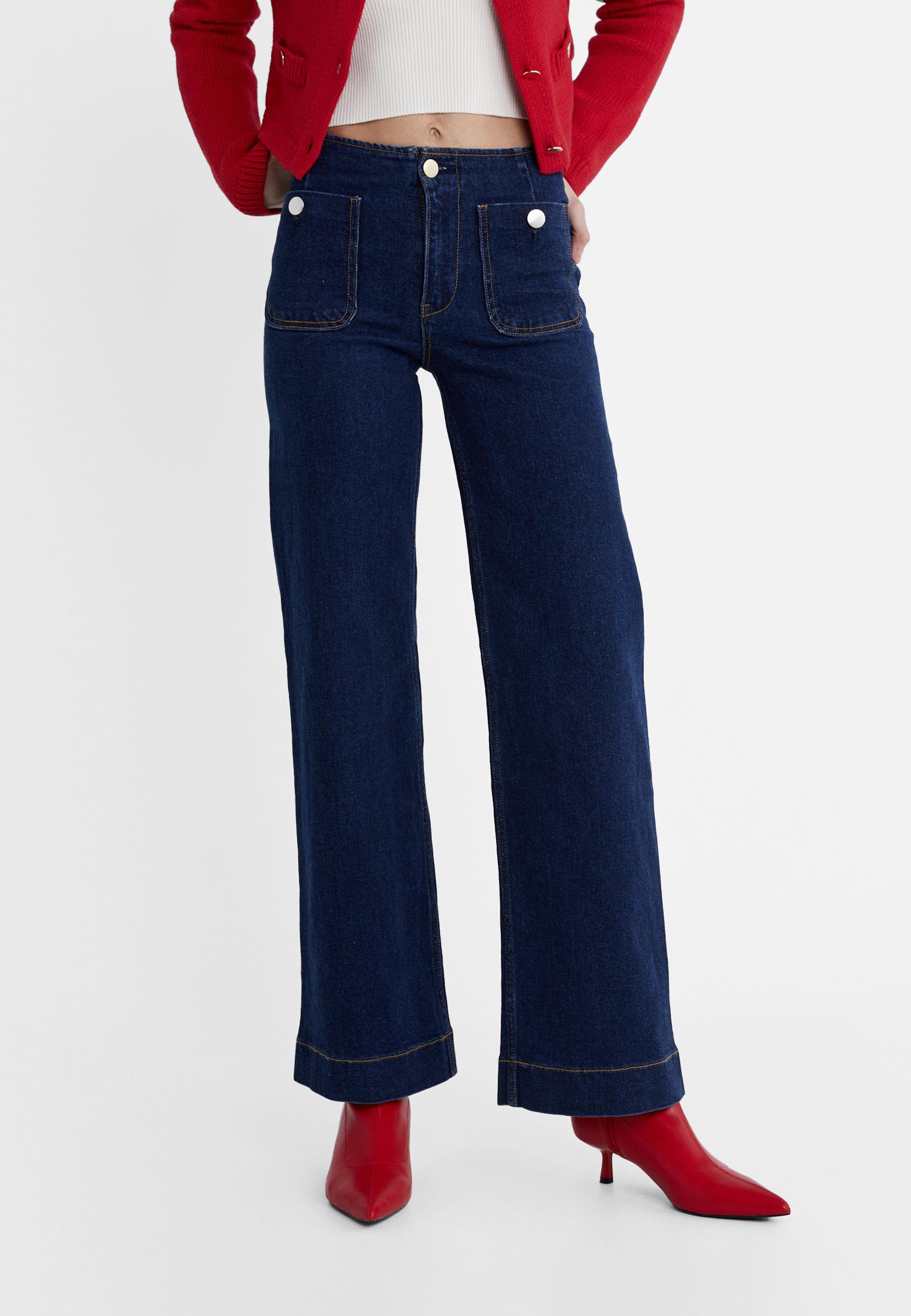 D77 Minimalist jeans with pockets — RINSE BLUE DENIM