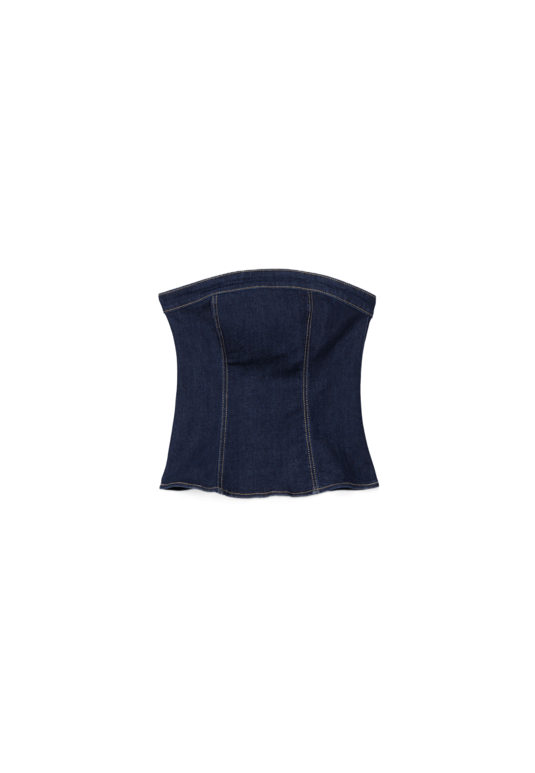 Denim bandeau top — OVERDYED BLUE DENIM
