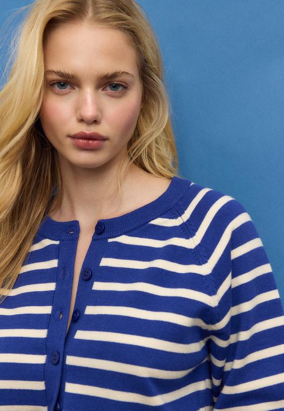 chaqueta punto botones manga ranglan