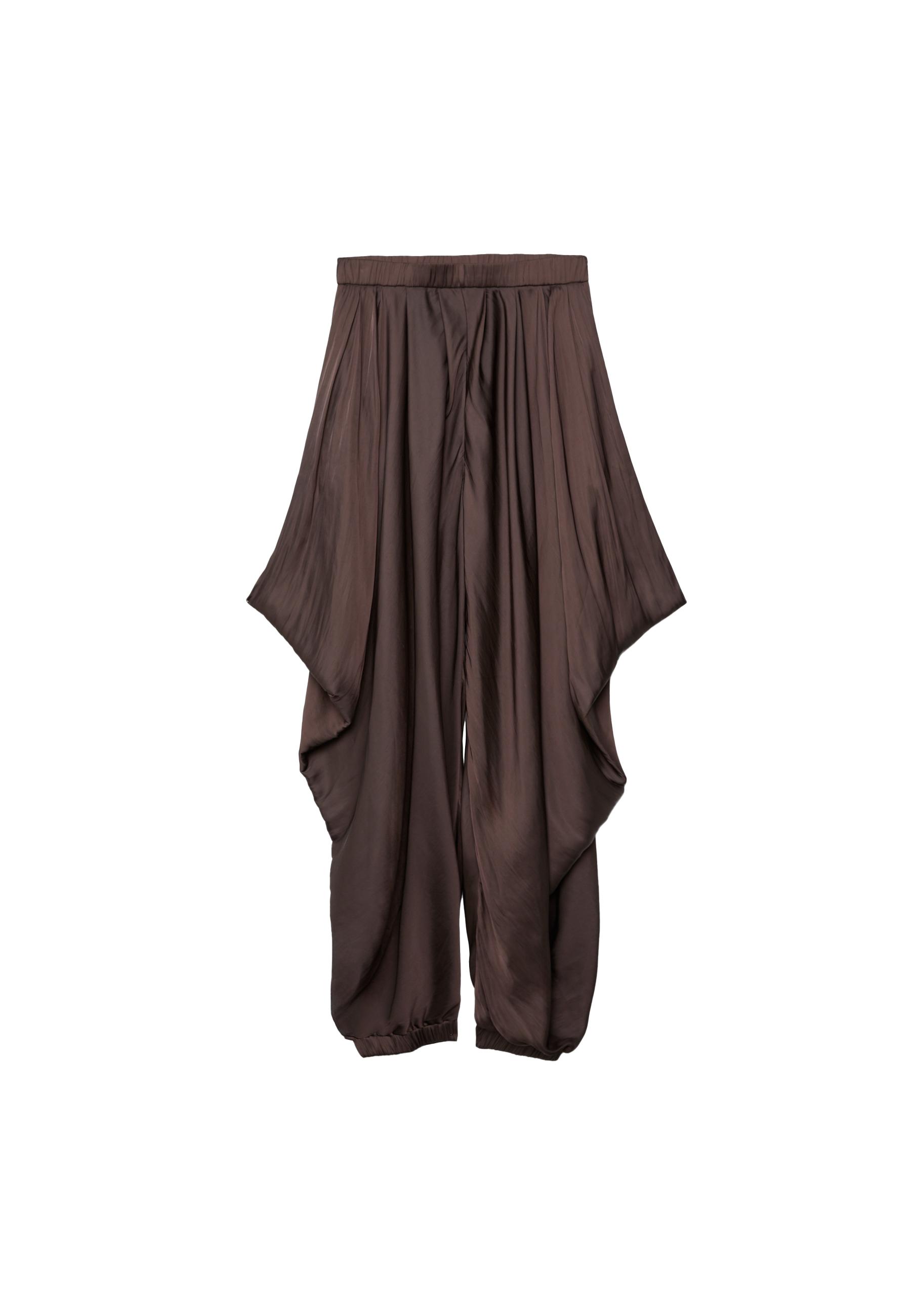 Super volume sarouel trousers — Brown