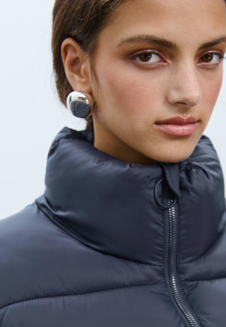 high neck puffer jacket