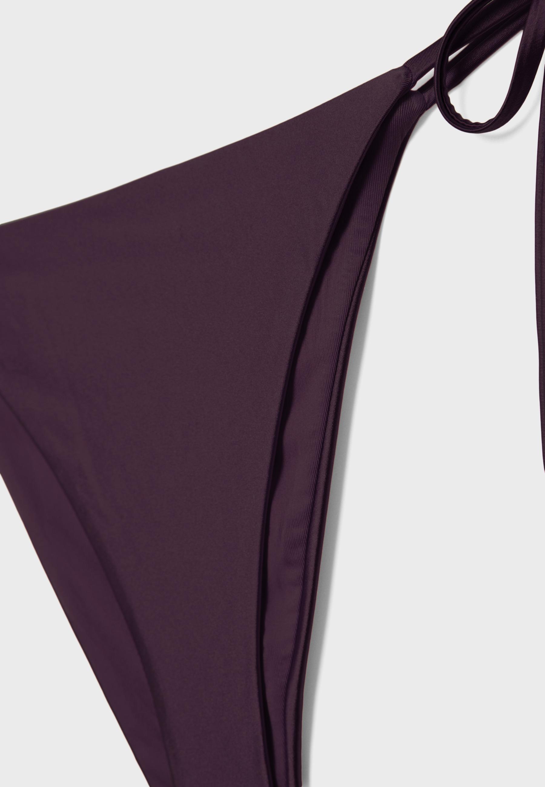 Sateen Brazilian bikini bottoms — Purple
