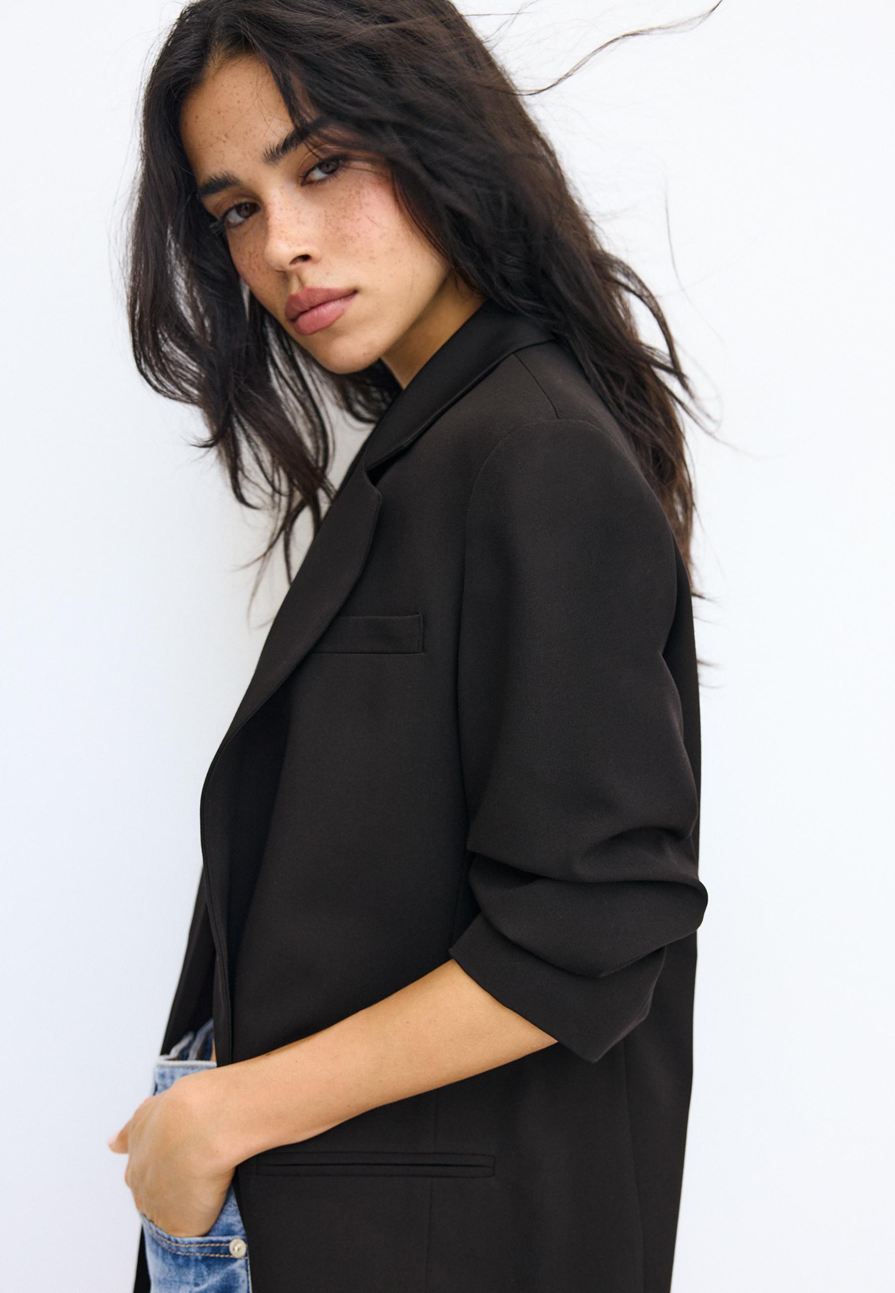 Open blazer — Black