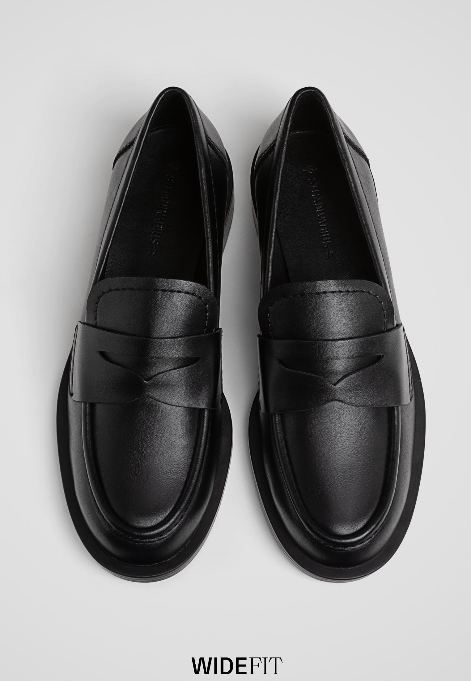 Wide orders fit black loafers womens