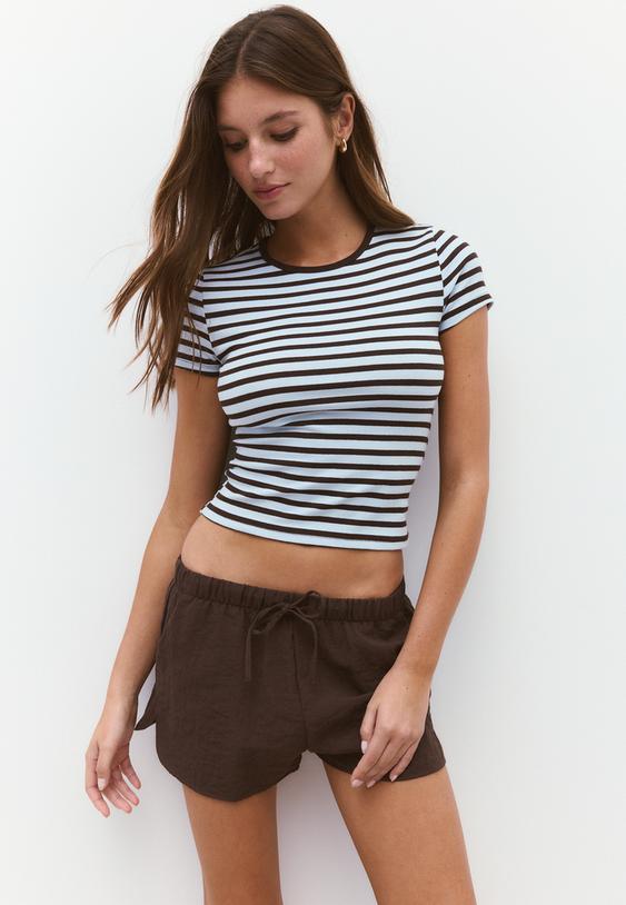 basic slim fit tshirt met strepen