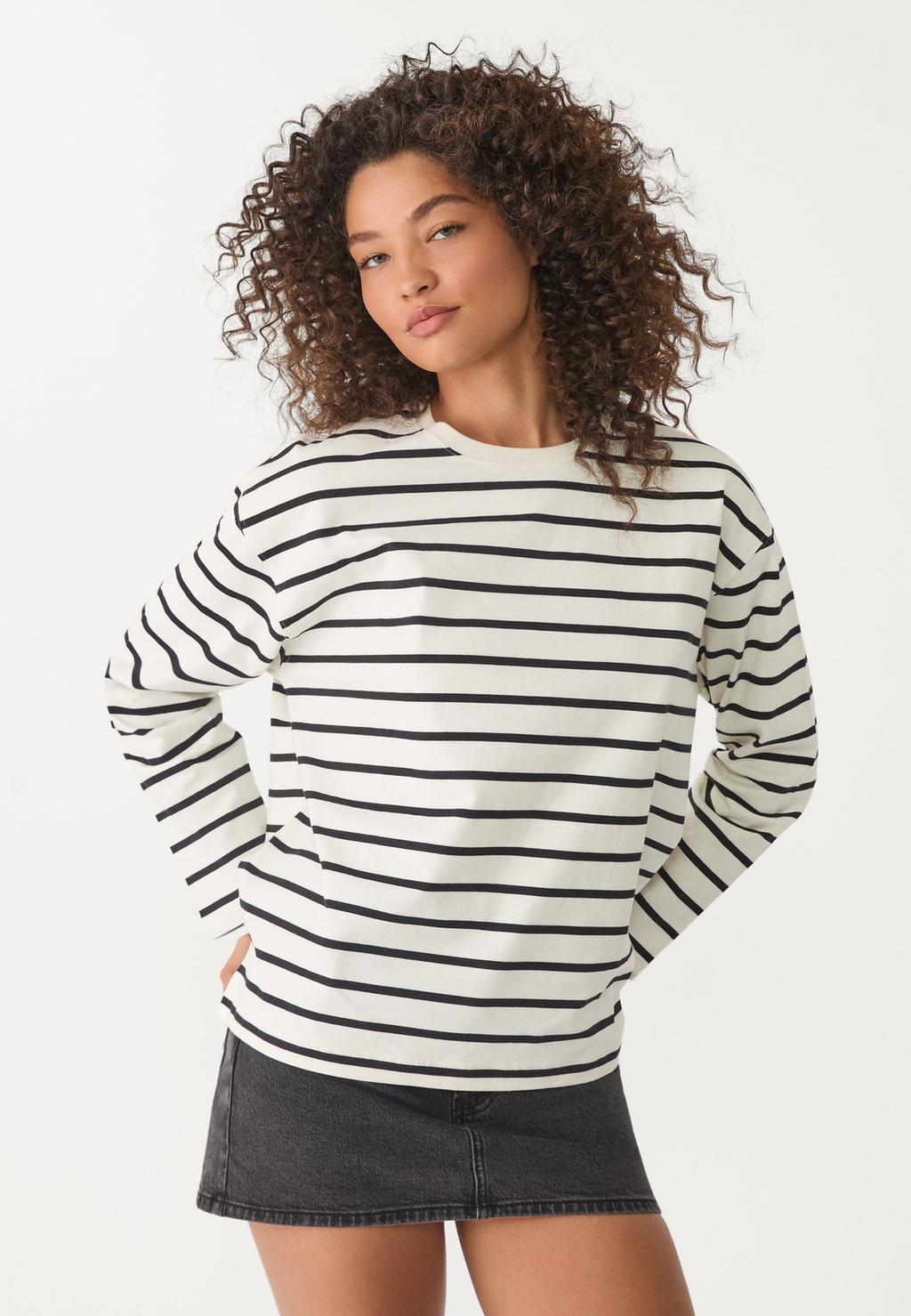 Gestreiftes Oversize-Shirt