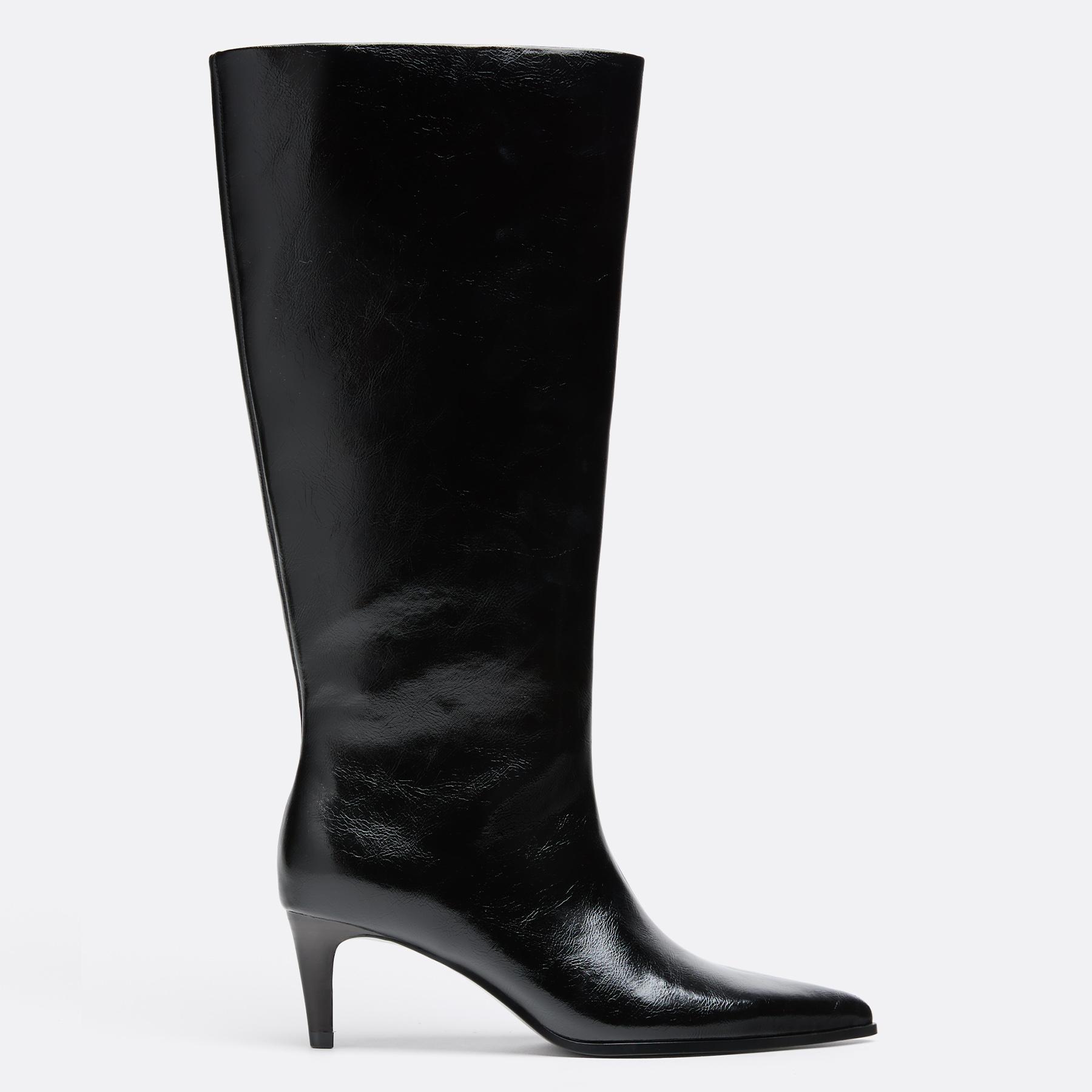 Botas kitten caña ancha negras