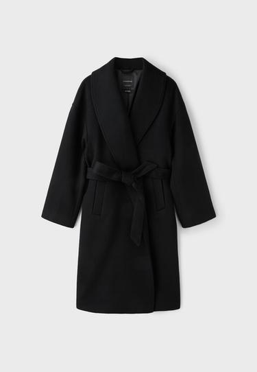 Long felt belted coat — Black 8