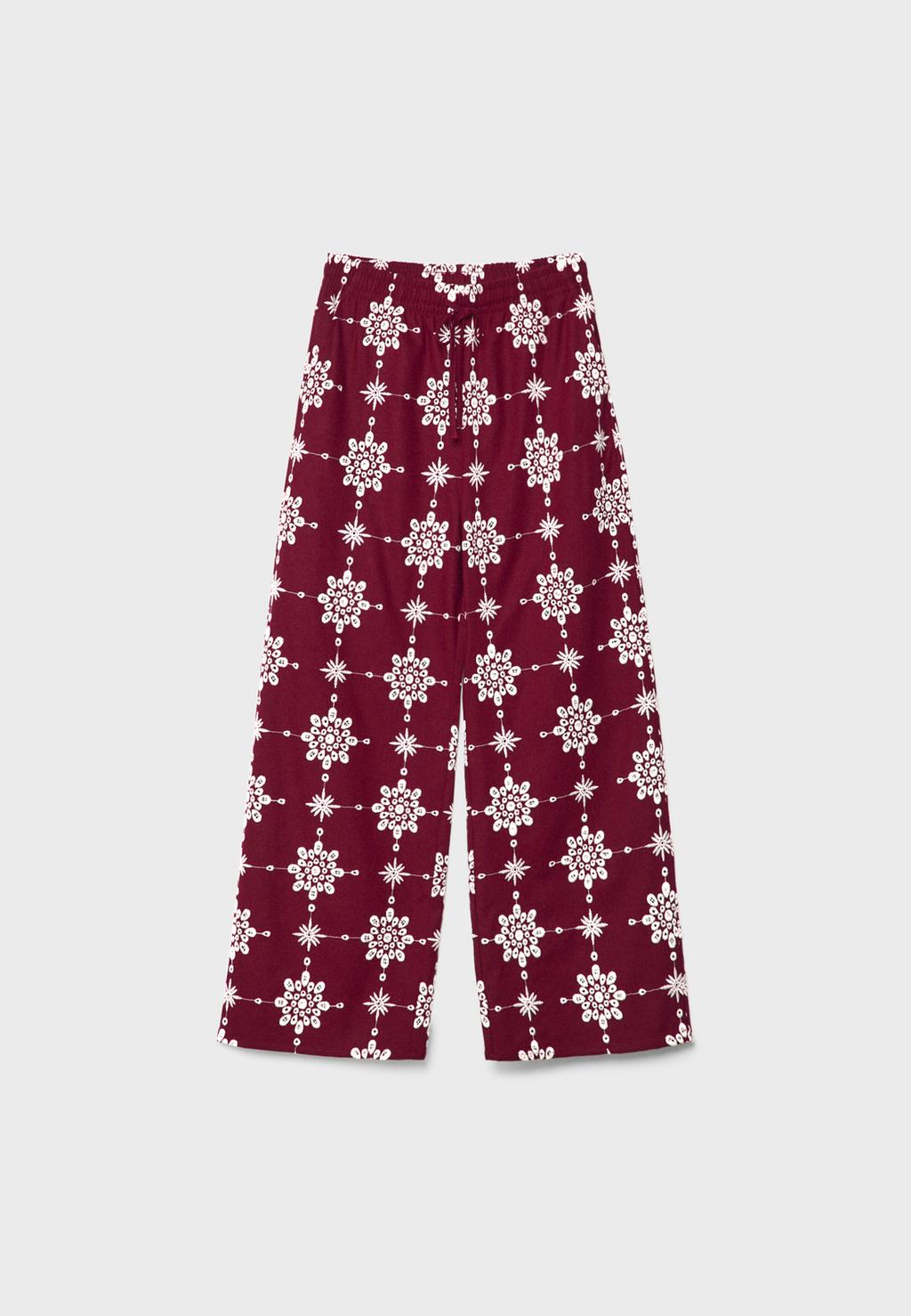 Jupe-culotte brodée