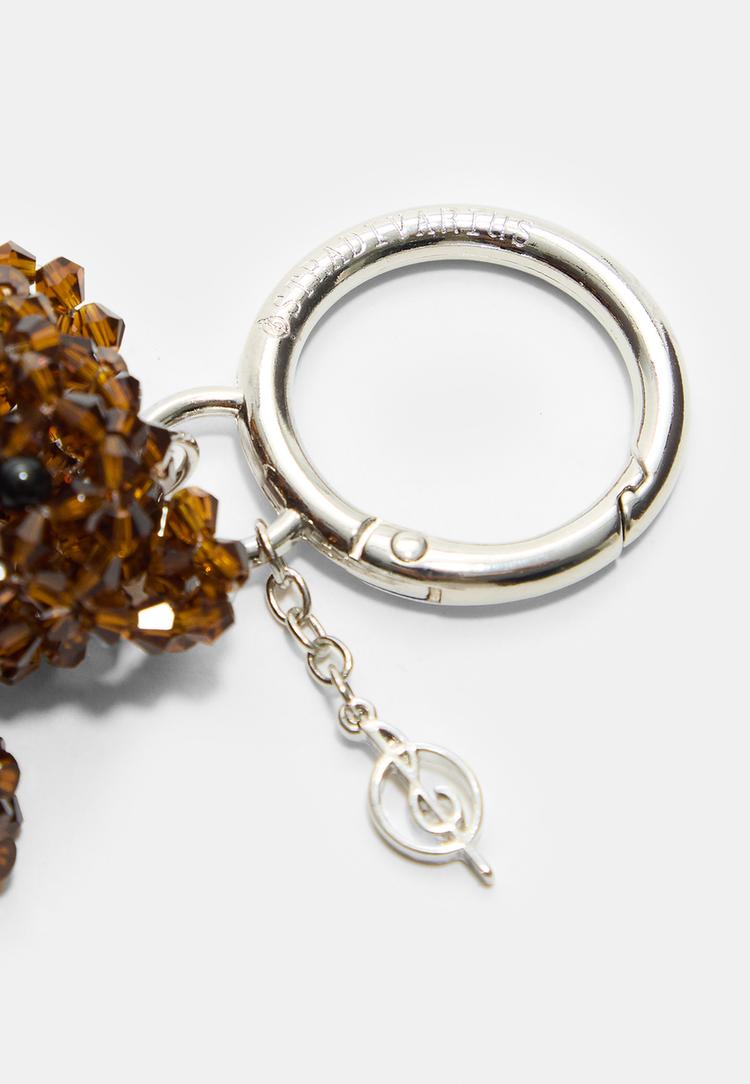 Stradivarius Μπρελόκ Charm Αρκουδάκι Με Χάντρες Καφέ Os φωτογραφία